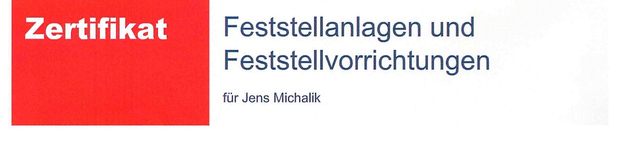Zertifikat: Feststellanlagen und Feststellvorrichtungen, dormakaba
